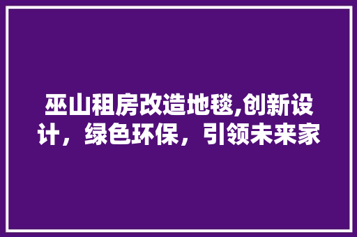 巫山租房改造地毯,创新设计，绿色环保，引领未来家居潮流
