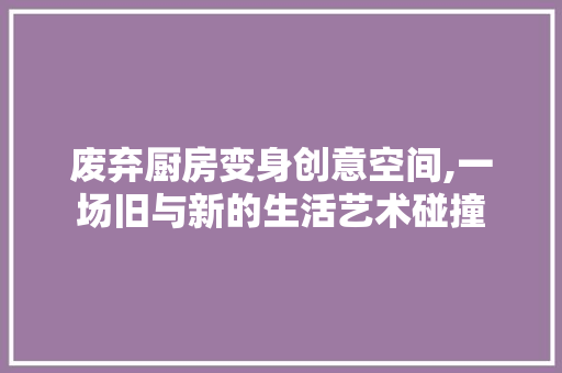 废弃厨房变身创意空间,一场旧与新的生活艺术碰撞