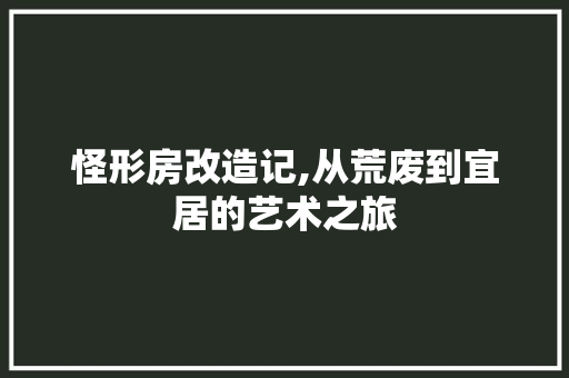 怪形房改造记,从荒废到宜居的艺术之旅