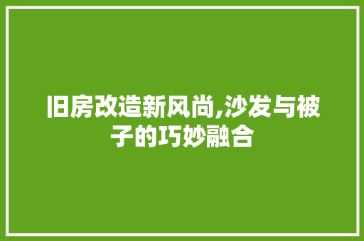 旧房改造新风尚,沙发与被子的巧妙融合