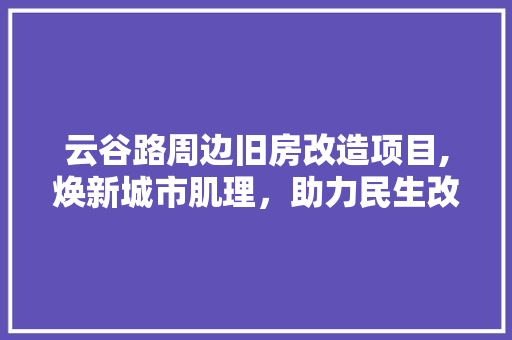 云谷路周边旧房改造项目,焕新城市肌理，助力民生改善