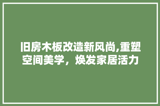 旧房木板改造新风尚,重塑空间美学，焕发家居活力