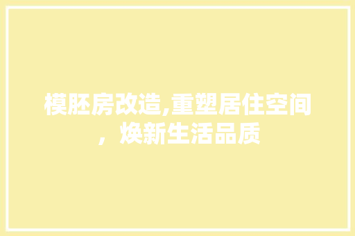 模胚房改造,重塑居住空间，焕新生活品质