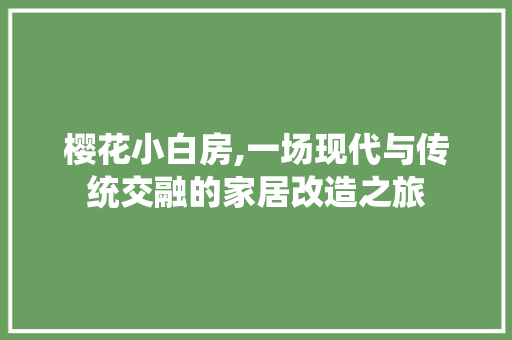 樱花小白房,一场现代与传统交融的家居改造之旅