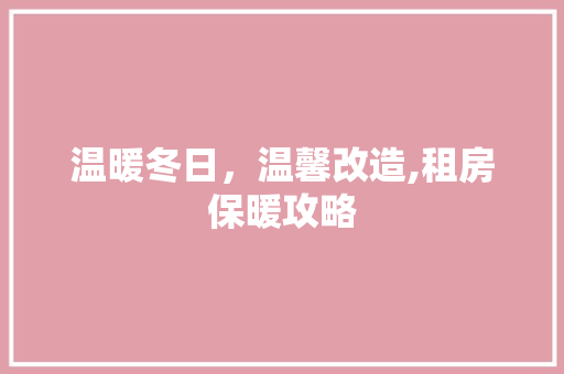 温暖冬日，温馨改造,租房保暖攻略