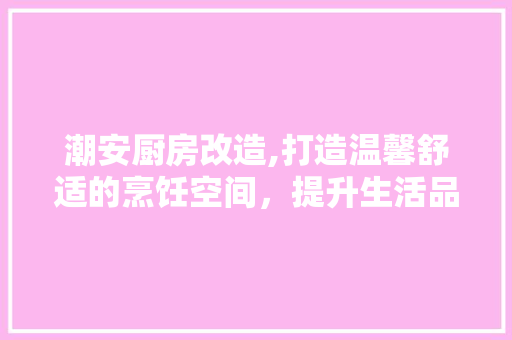 潮安厨房改造,打造温馨舒适的烹饪空间，提升生活品质