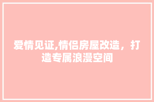 爱情见证,情侣房屋改造，打造专属浪漫空间