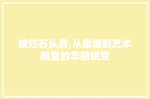 破烂石头房,从废墟到艺术殿堂的华丽蜕变