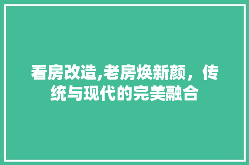 看房改造,老房焕新颜，传统与现代的完美融合 门窗装修