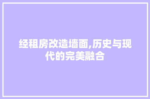 经租房改造墙面,历史与现代的完美融合 隔断设计