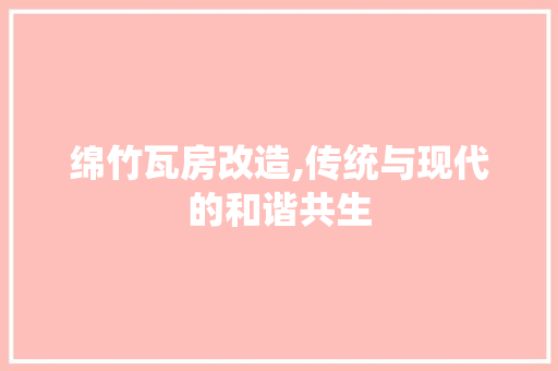 绵竹瓦房改造,传统与现代的和谐共生