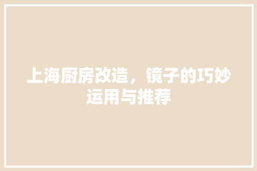 上海厨房改造，镜子的巧妙运用与推荐