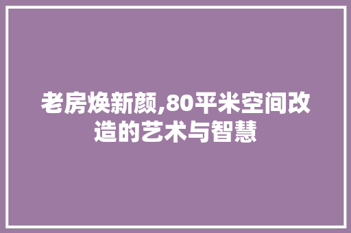 老房焕新颜,80平米空间改造的艺术与智慧