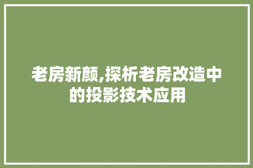老房新颜,探析老房改造中的投影技术应用