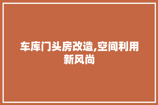 车库门头房改造,空间利用新风尚