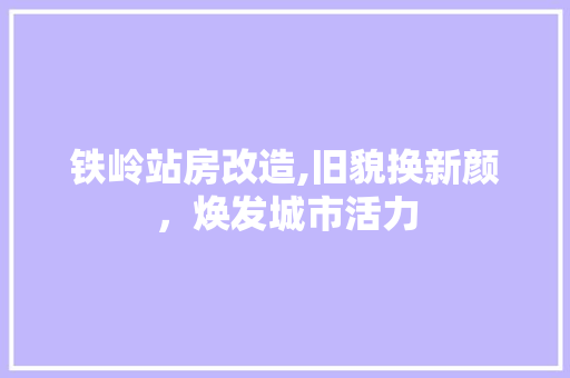 铁岭站房改造,旧貌换新颜，焕发城市活力 景观设计