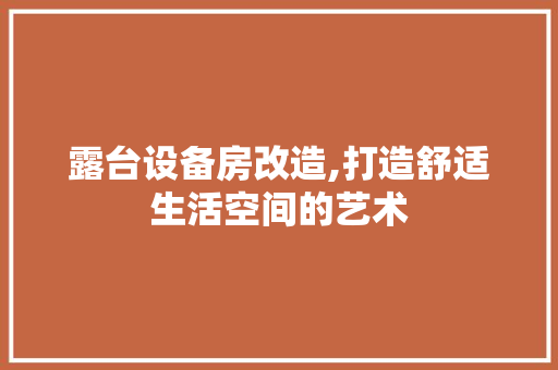 露台设备房改造,打造舒适生活空间的艺术
