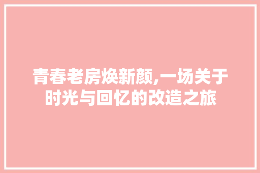 青春老房焕新颜,一场关于时光与回忆的改造之旅