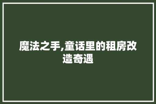 魔法之手,童话里的租房改造奇遇 隔断设计