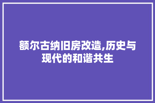 额尔古纳旧房改造,历史与现代的和谐共生