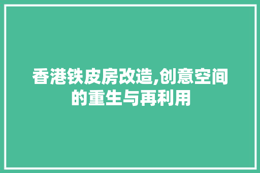 香港铁皮房改造,创意空间的重生与再利用